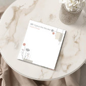 Abstract Pastel Design: Modern Florals & Geometry  Notizblock