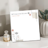 Abstract Pastel Design: Modern Florals & Geometry  Notizblock