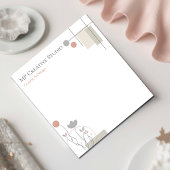 Abstract Pastel Design: Modern Florals & Geometry  Notizblock