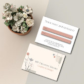 Abstract Pastel Design: Modern Florals & Geometry Terminkarte