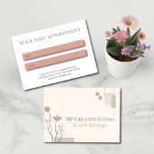 Abstract Pastel Design: Modern Florals & Geometry Terminkarte