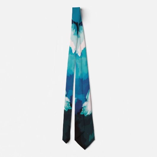Abstract Pastel Paint Lagoon Edition Neck Tie Krawatte (Rückseite)