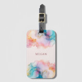 Abstract Pastel Stylish Alcohol Ink  Gepäckanhänger (Vorderseite Vertikal)