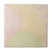Abstract Pastel Swirl Beige Fliese (Vorderseite)