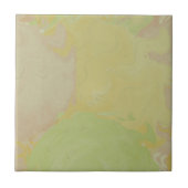 Abstract Pastel Swirl Olive Green Fliese (Vorderseite)