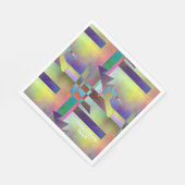 Abstract Pattern Adult Any Age Birthday Party Serviette (Ecke)