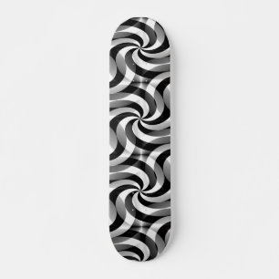 Abstract Pattern ARTs - swirls black & white small Skateboard
