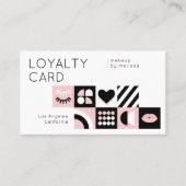 Abstract Pattern Blush Pink Makeup Artist Lashes Treuekarte (Vorderseite)