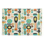 Abstract Pattern Colorful Retro Mid Century Modern Kissenbezug (Rückseite)