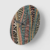Abstract pattern in ethnic style runde wanduhr (Winkel)