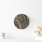Abstract pattern in ethnic style runde wanduhr (Zuhause)
