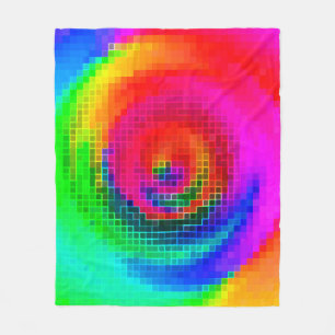 abstract pattern, multicolored geometric wallpaper fleecedecke