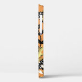 abstract pattern on orange yellow background with  Case-Mate iPhone hülle (Rückseite / Links)