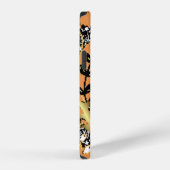 abstract pattern on orange yellow background with iPhone hülle (Rechte Seite)