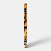 abstract pattern on orange yellow background with iPhone hülle (Linke Seite)