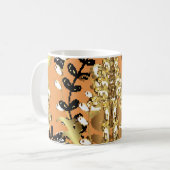abstract pattern on orange yellow background with kaffeetasse (Vorderseite Links)
