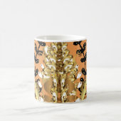 abstract pattern on orange yellow background with kaffeetasse (Mittel)