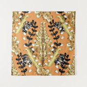 abstract pattern on orange yellow background with wandteppich (Vorderseite)