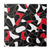Abstract pattern - red, black and white. fliese (Vorderseite)