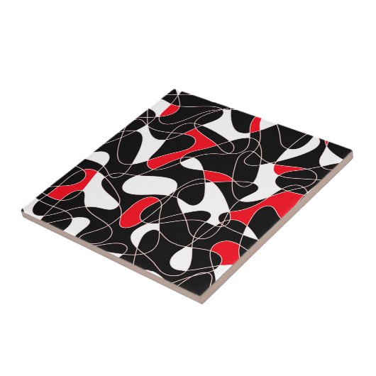 Abstract pattern - red, black and white. fliese (Seite)