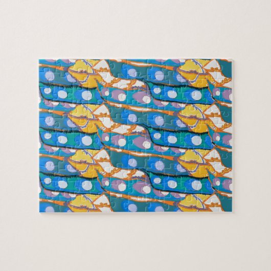 Abstract pattern seamless illustration 2 puzzle (Horizontal)