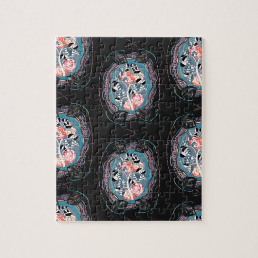 Abstract pattern , seamless illustration 7 puzzle (Vertikal)