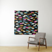 Abstract pattern with textured geometric shapes. a wandteppich (Beispiel (Horizontal))