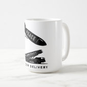 Abstract Peace Freedom Delivery Minimalist Art  Kaffeetasse (VorderseiteRechts)