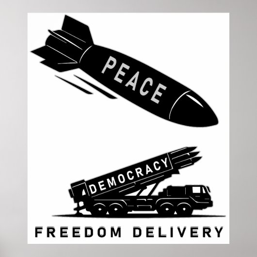 Abstract Peace Freedom Delivery Minimalist Art Poster (Vorne)