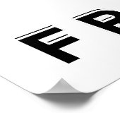 Abstract Peace Freedom Delivery Minimalist Art Poster (Ecke)