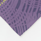 Abstract Peacock Purple Modern Art Personalised Fleecedecke (Ecke)