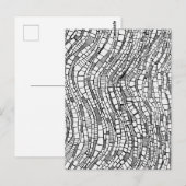 Abstract Pen & Ink Geometric Rectangles Postcard Postkarte (Vorne/Hinten)