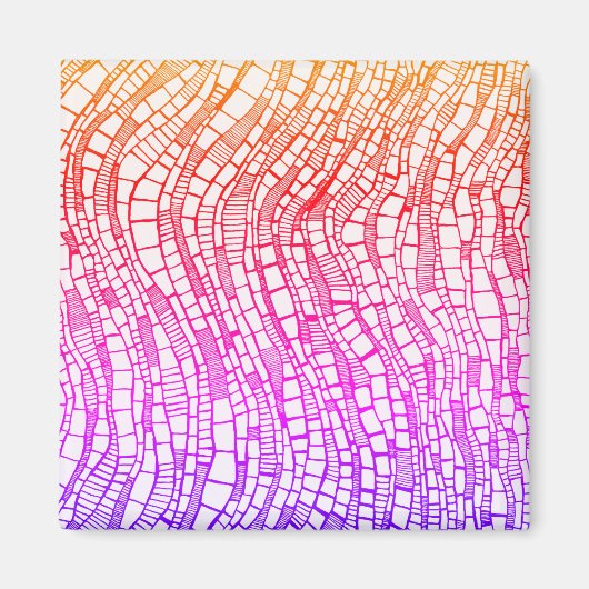 Abstract Pen & Ink Geometric Shapes Magnet (Vorne)