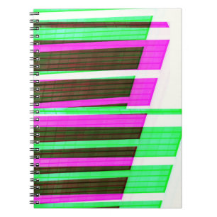 Abstract Piano Key Art Colorful Journal Notebook Notizblock