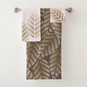 Abstract Pine Cones Of Copper And Platinum Pattern Badhandtuch Set (Insitu)