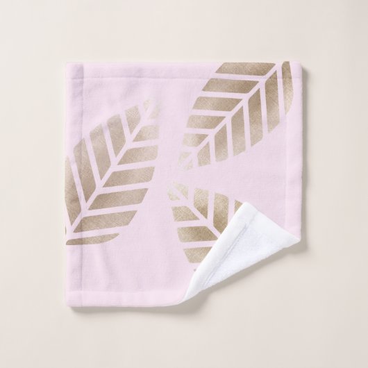 Abstract Pine Cones Of Copper And Platinum Pattern Badhandtuch Set (Waschlappen)