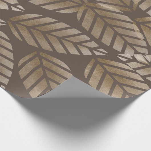 Abstract Pine Cones Of Copper And Platinum Pattern Geschenkpapier (Ecke)