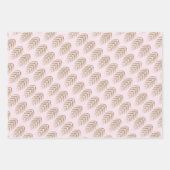 Abstract Pine Cones Of Copper And Platinum Pattern Geschenkpapier Set (Vorderseite 3)