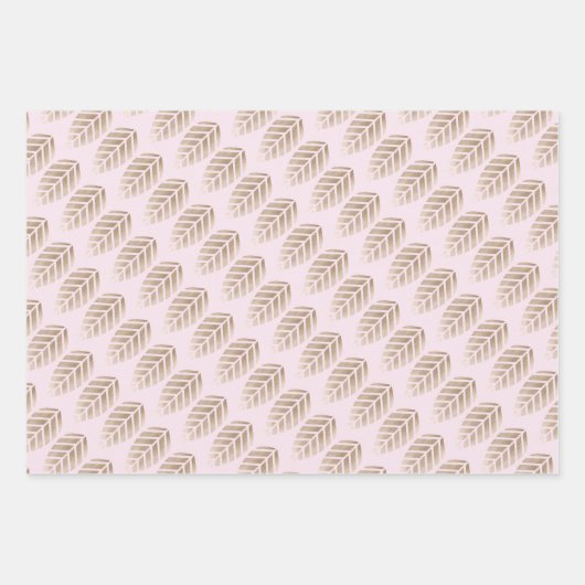 Abstract Pine Cones Of Copper And Platinum Pattern Geschenkpapier Set (Vorderseite 3)