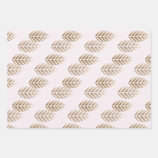 Abstract Pine Cones Of Copper And Platinum Pattern Geschenkpapier Set (Vorderseite 2)