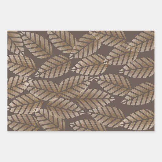 Abstract Pine Cones Of Copper And Platinum Pattern Geschenkpapier Set (Vorderseite)