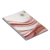 Abstract Pink and Gold Glitter Waves Notebook Notizblock (Rechte Seite)