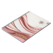 Abstract Pink and Gold Glitter Waves Notebook Notizblock (Linke Seite)