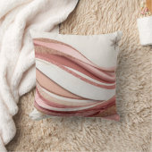 Abstract Pink and Gold Glitter Waves Pillow Kissen (Decke)
