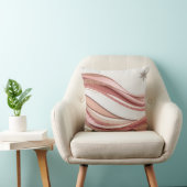 Abstract Pink and Gold Glitter Waves Pillow Kissen (Stuhl )