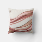 Abstract Pink and Gold Glitter Waves Pillow Kissen (Rückseite)