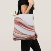Abstract Pink and Gold Glitter Waves Tote Bag Tasche (Von Nahem)