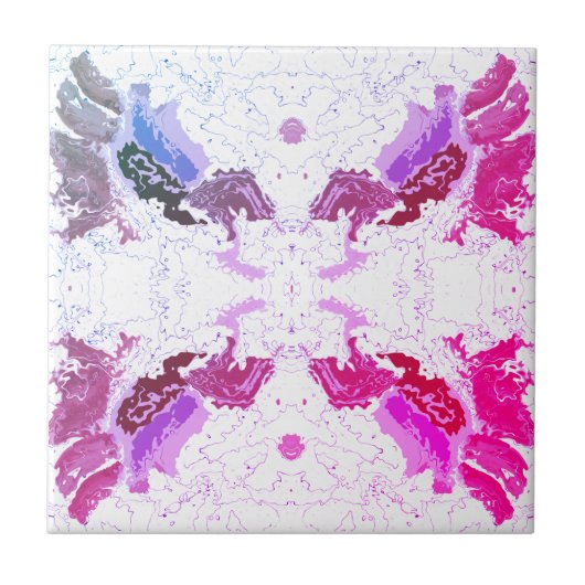 Abstract Pink and Purple Fliese (Vorderseite)