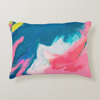 Abstract pink and turquoise paint background with  dekokissen
