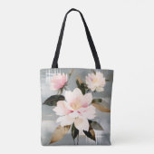 Abstract Pink and White Wabi-Sabi Flowers Tasche (Rückseite)